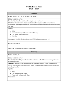 Weekly Lesson Plans 09/30 – 10/04 Monday