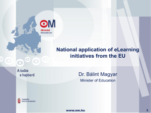 National application of eLearning initiatives from the EU