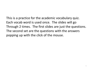Vocabulary Practice Powerpoint