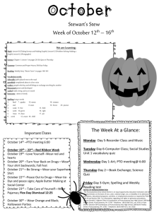 October 12th - 16th Newsletter - Punxsutawney Area School District
