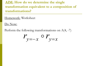 AIM: How do we determine the single transformation equivalent to a