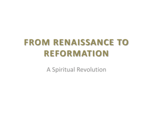 From Renaissance to Reformation