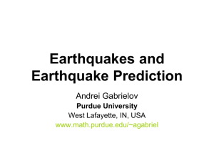 Slides from the Earth Quake Presentation