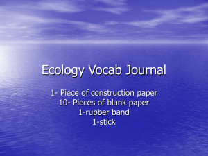 Ecology Vocab Journal