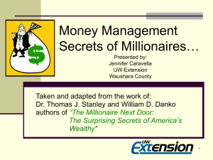 Millionaire Secrets Can Help All Families