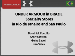UNDER ARMOUR in BRAZIL Specialty Stores in Rio de Janeiro and