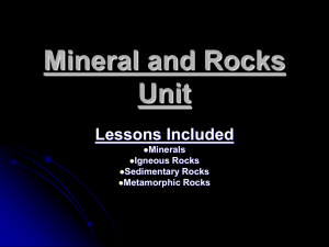 Mineral and Rock Unit