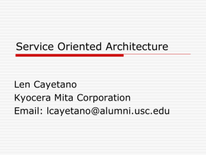 Service Oriented Architecture - Center for Software Engineering