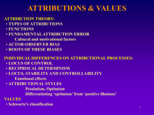 attributions & values
