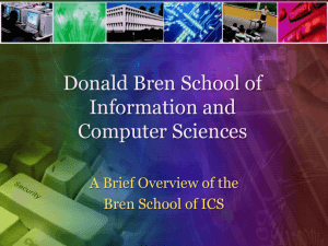 2012 Transfer Track - Donald Bren School of Information and