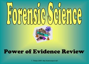 Forensic Science - The Science Spot