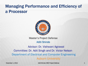 Managing Performance and Efficiency of a