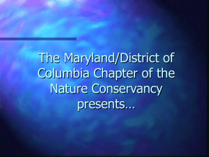 The Maryland/District of Columbia Chapter of the Nature