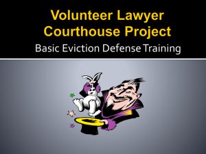 Volunteer Lawyer Courthouse Project