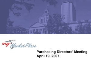 Purchasing Directors' Meeting Presentation