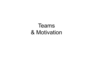 Teams & Motivation