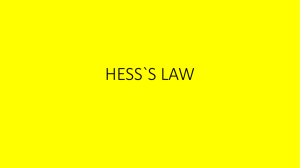HESS`S LAW - chohan`s chemistry