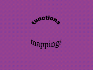 Functions, Mappings