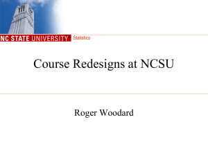Course Redesigns at NCSU