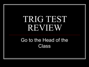 TRIG TEST REVIEW