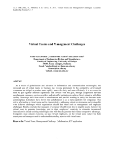 Virtual Teams and Management Challenges