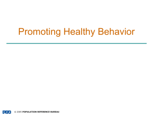 Promoting Healthy Behavior - Population Reference Bureau