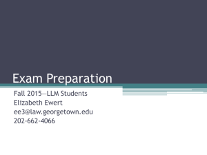 LL.M. Exam Review 2015 - Georgetown University Law Center
