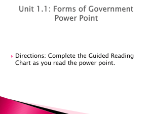 Forms of Government Power Point