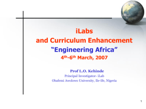 iLabs and curriculum enhancement