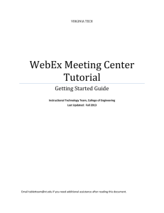 WebEx Meeting Center Tutorial