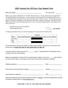 CSEA Vacation Pay Off Carry Over Request Form