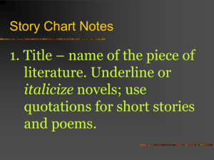 Story Chart Notes