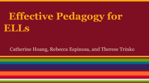 Effective Pedagogy for ELLs - Dallas Area Network for Teaching and