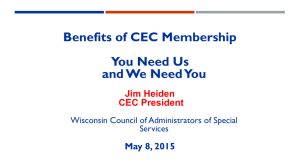 Top five reasons YOU need CEC