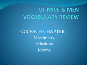 of mice & men vocabulary review