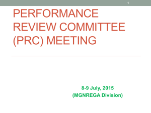 Performance Review Committee (PRC) meeting