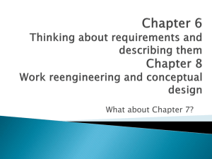 Chapter 6 Thinking about requirements and describing them