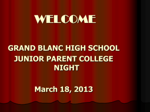 College Applications - Grand Blanc High School