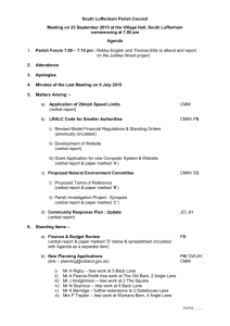 Agenda and Papers Parish Council Meeting 23-09-15