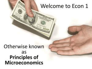 Welcome to Econ 1 - Bakersfield College