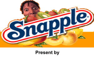 1997 : Triarc acquires Snapple