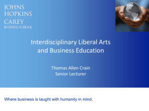 Interdisciplinary Liberal Arts and Business Education (ppt)