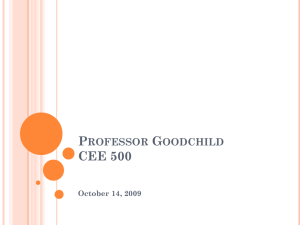 Professor Goodchild CEE 500