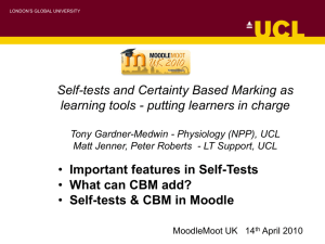 Self-tests & CBM in Moodle