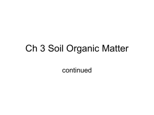 Pools of Organic Matter (OM) in Soils ACTIVE