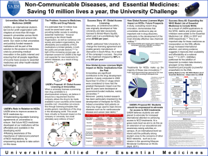 Non Communicable Diseases and Essential Medicines Poster