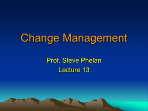 Change Mgt Lecture 13