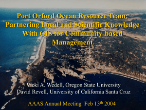 Participatory GIS and Local Fisheries Management for Port Orford