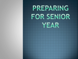 Preparing for Senior Years