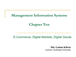 Management Information Systems Chapter Ten